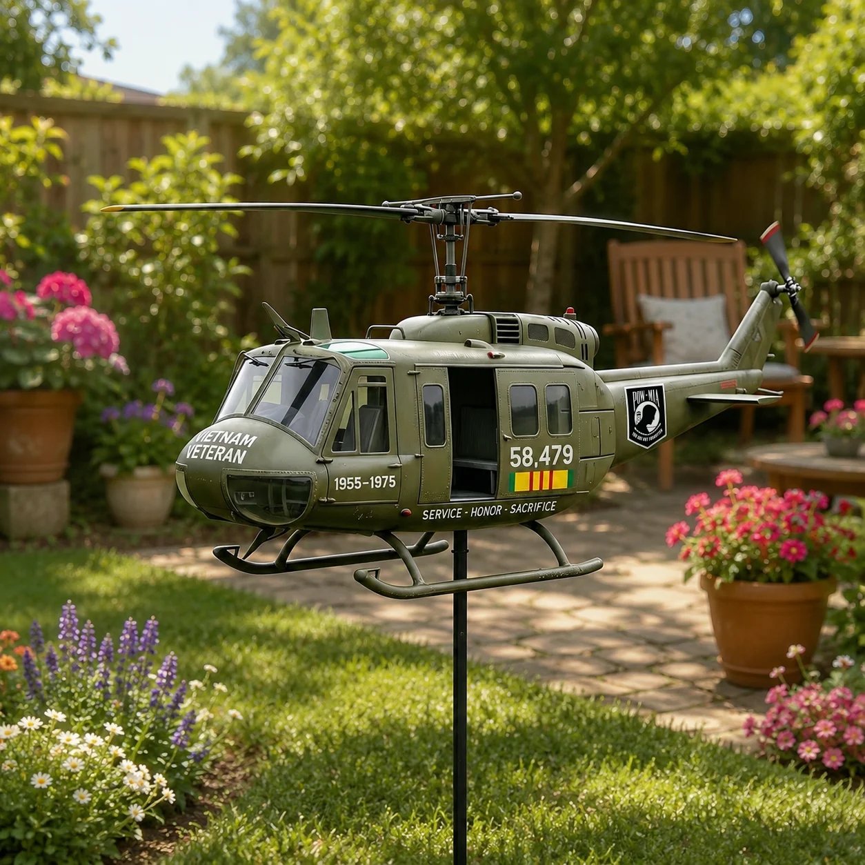 ⚡️Fathers' Day 49% OFF 🎖️-Vietnam Veteran UH-1 Helicopter Wind Spinner- ✈️Buy 2 Free Shipping Today!