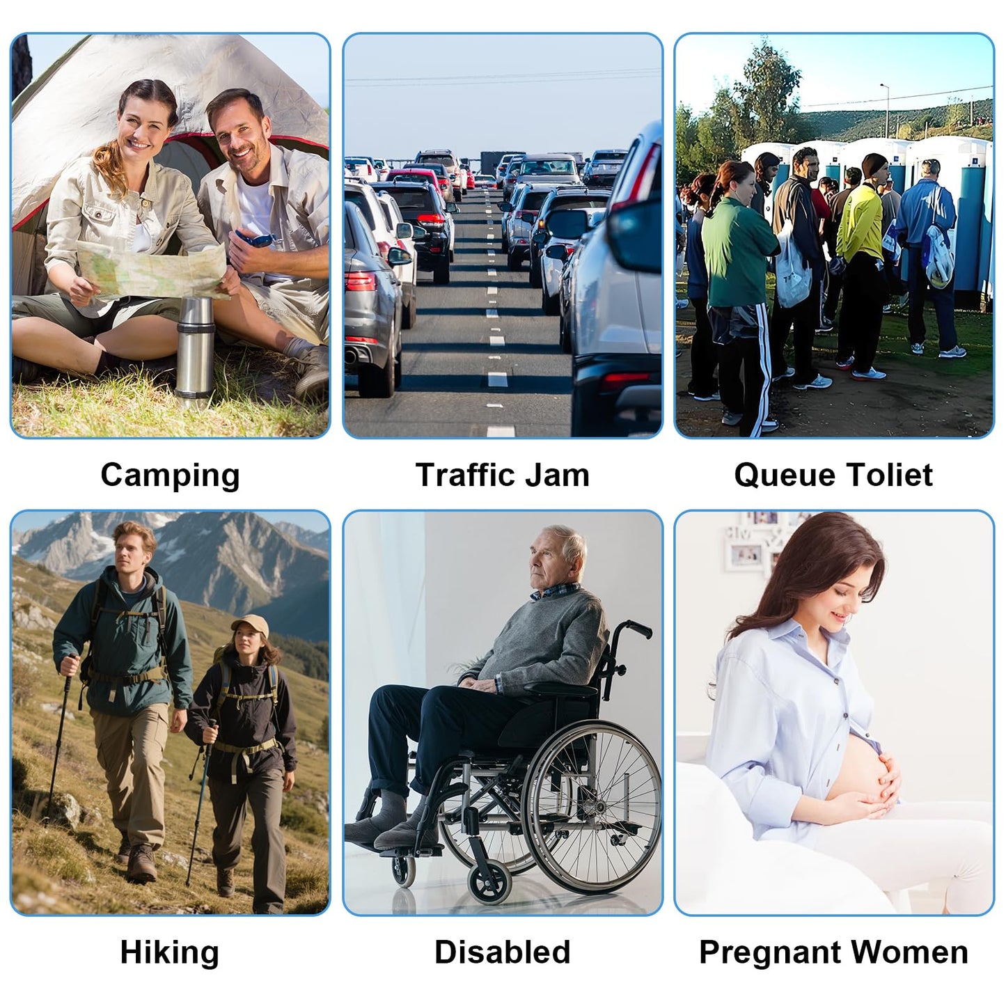 Expandable Portable Emergency Urinal & Female Urination Device Set