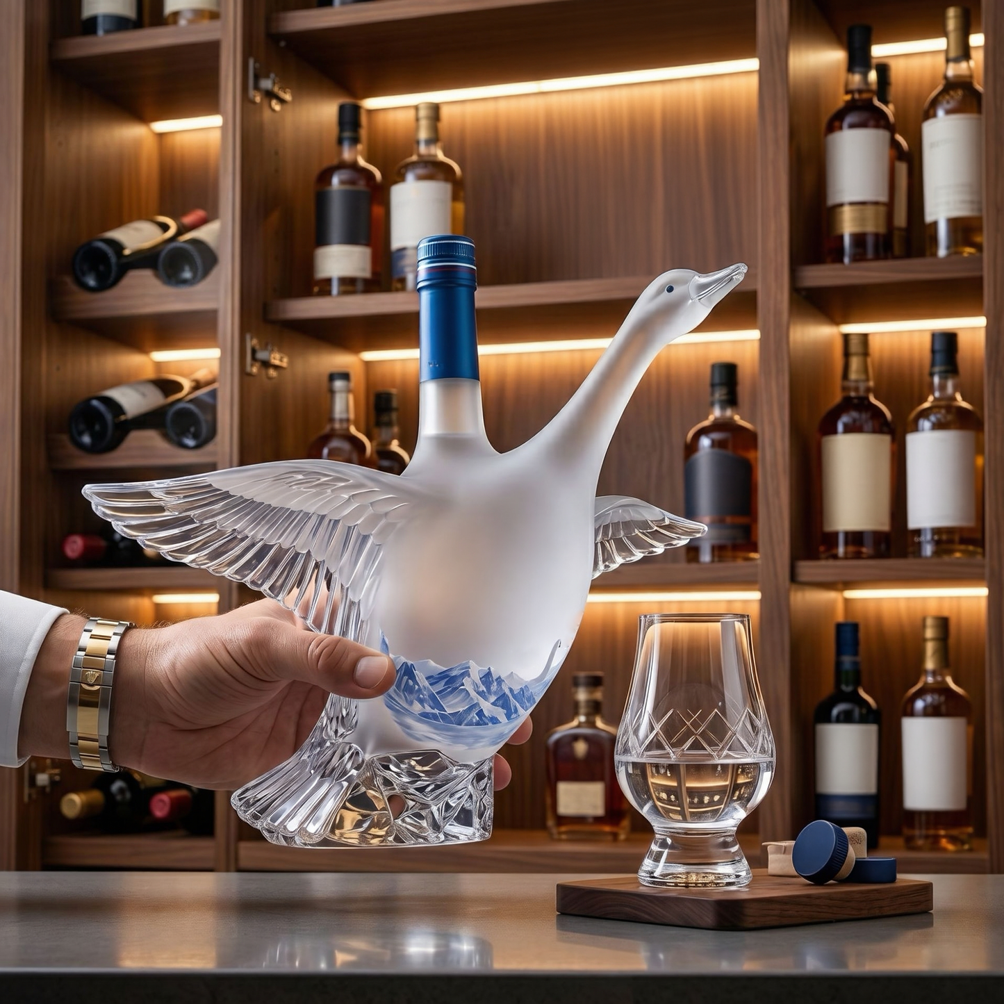 Grey Goose 30th Anniversary 3D Sculpted Vodka Bottle